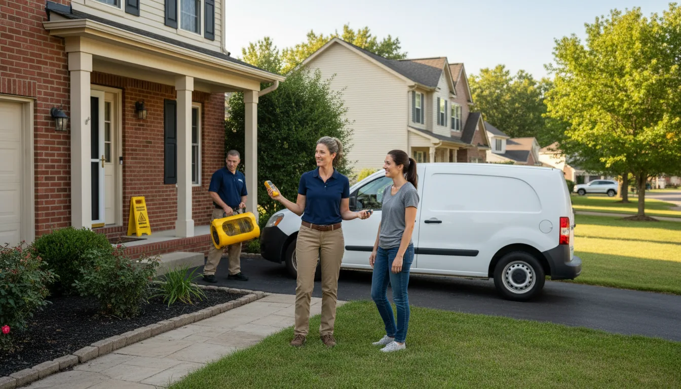 Residential water damage restoration in Wendell, NC